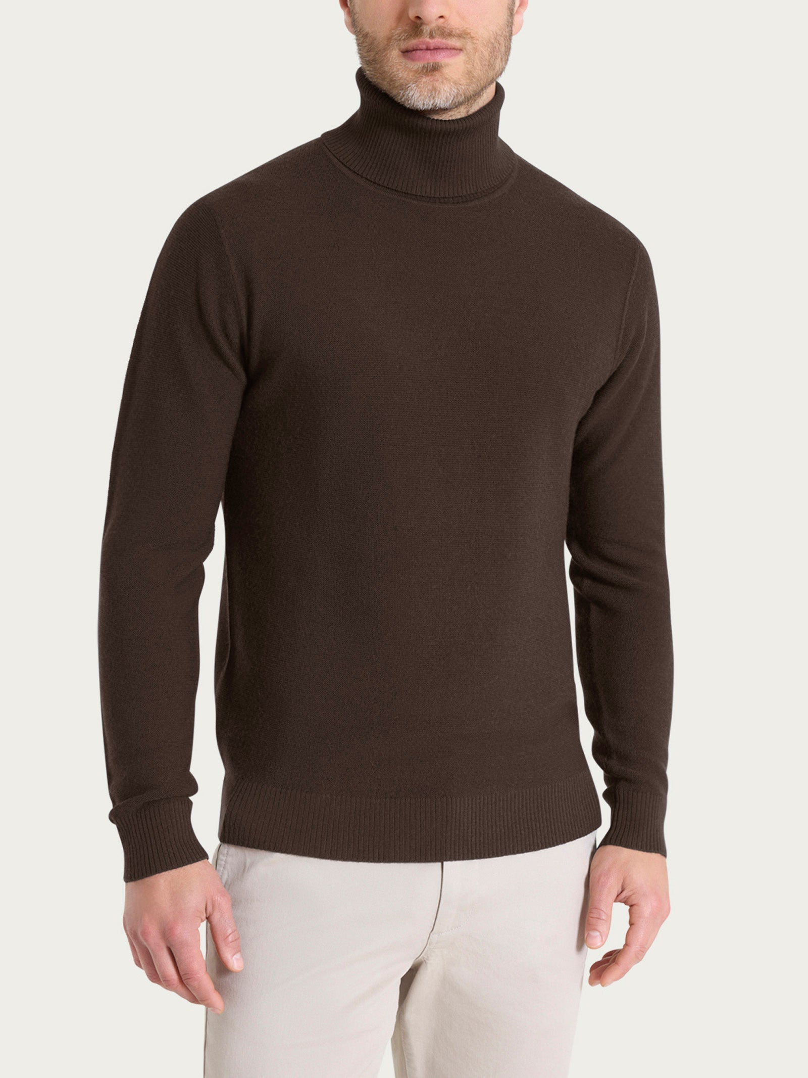 Dolcevita Punto Links in Merino Soft Marroni Uomo - Ragno