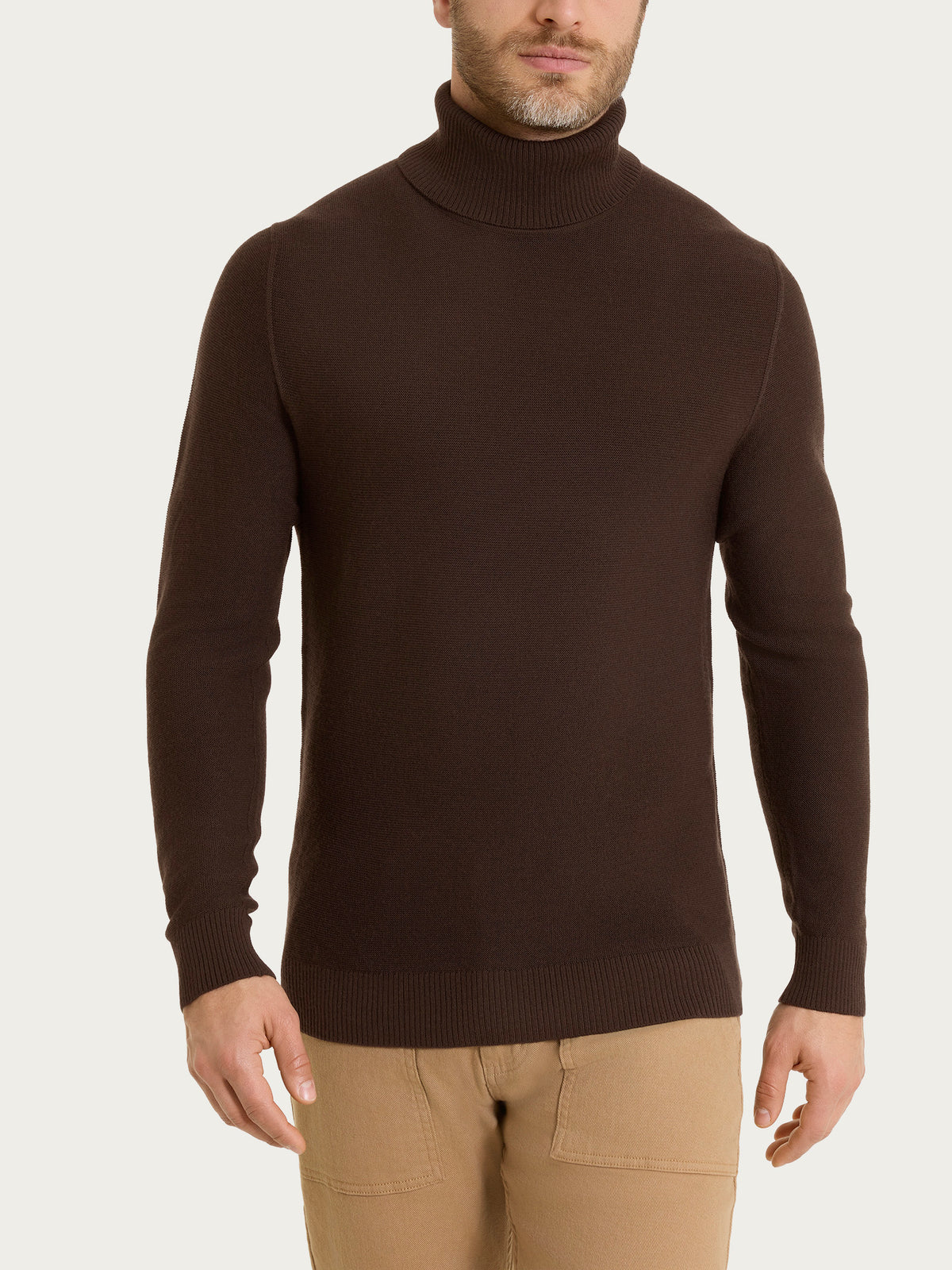 Dolcevita Punto Links in Merino Soft Marroni Uomo - Ragno