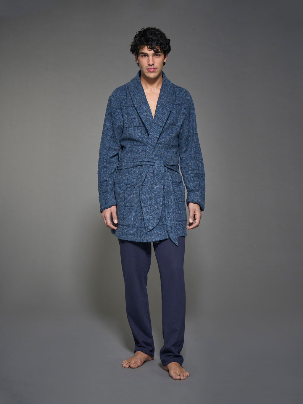 Abbigliamento Vestaglia Uomo Pile Corta NAVIGARE Giacca Da Camera