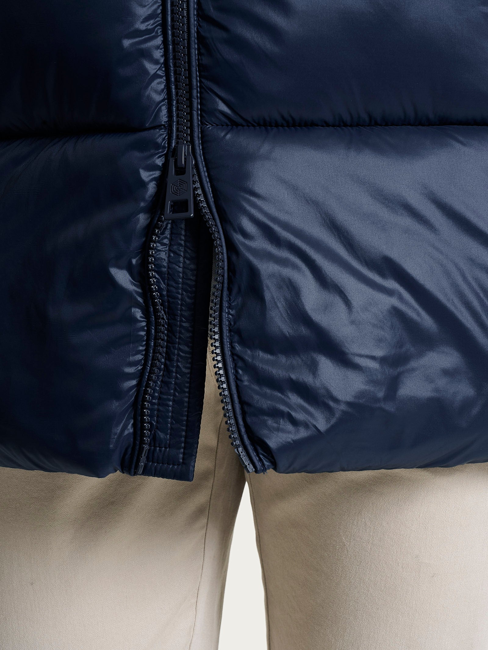 Piumino shiny con cappuccio in Vegan Down Blu Uomo - Ragno