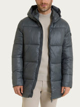Shiny Puffer piumino con cappuccio  Grigi Uomo - Ragno