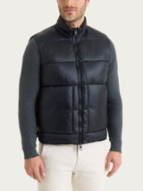 Piumino shiny smanicato in Vegan Down Neri Uomo - Ragno