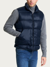 Piumino shiny smanicato in Vegan Down Blu Uomo - Ragno
