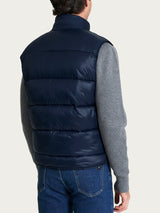 Piumino shiny smanicato in Vegan Down Blu Uomo - Ragno