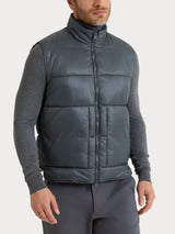 Piumino shiny smanicato in Vegan Down Grigi Uomo - Ragno