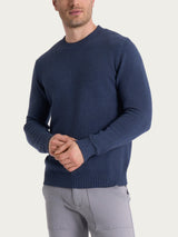 Pull girocollo in Winter Cotton Azzurri Uomo - Ragno