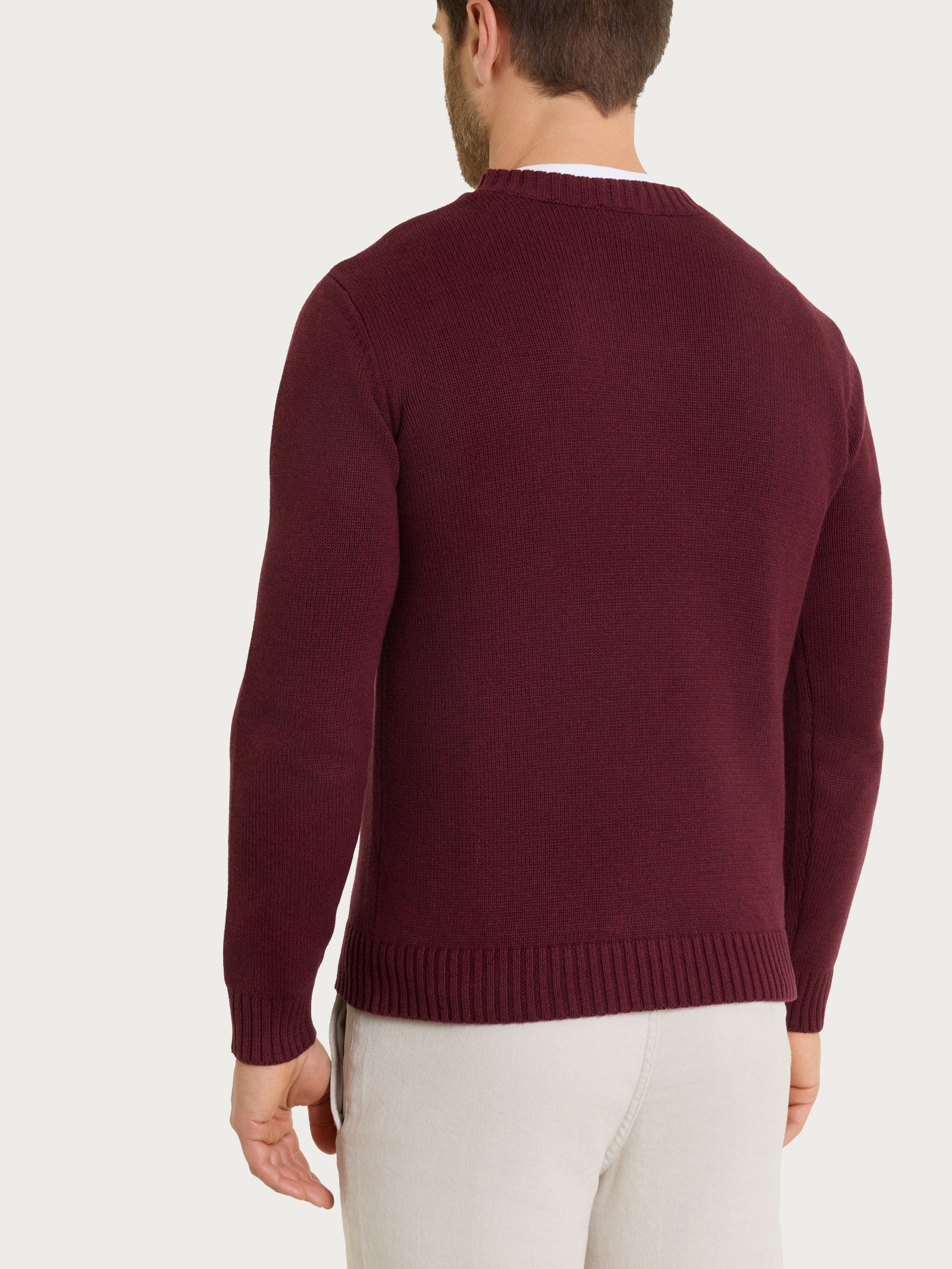 Pull girocollo in Winter Cotton Viola Uomo - Ragno