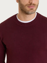 Pull girocollo in Winter Cotton Viola Uomo - Ragno