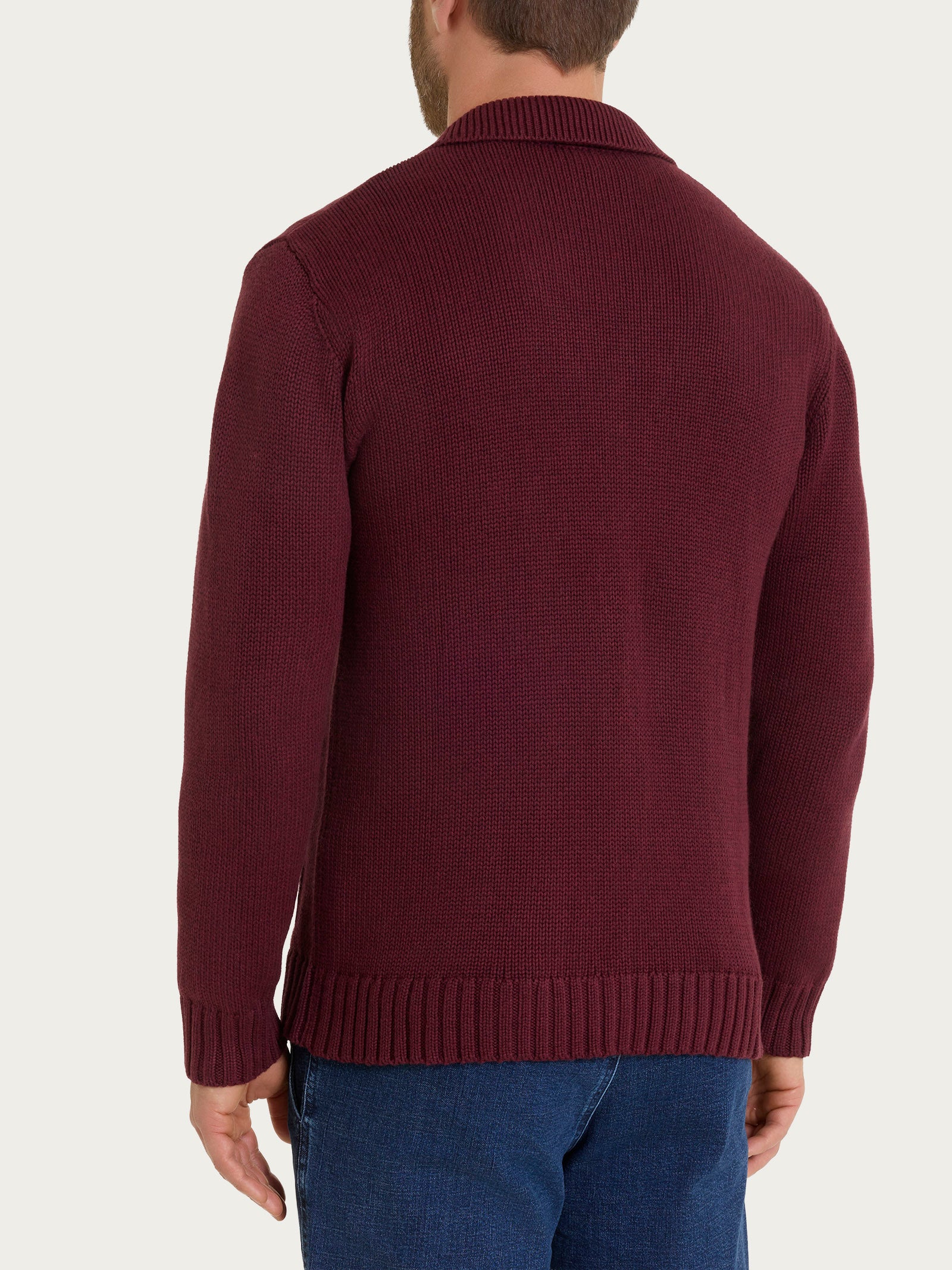 Cardigan con rever in Winter Cotton Viola Uomo - Ragno