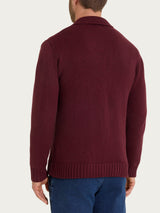 Cardigan con rever in Winter Cotton Viola Uomo - Ragno