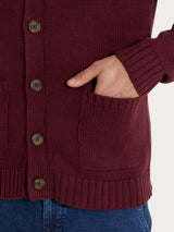 Cardigan con rever in Winter Cotton Viola Uomo - Ragno