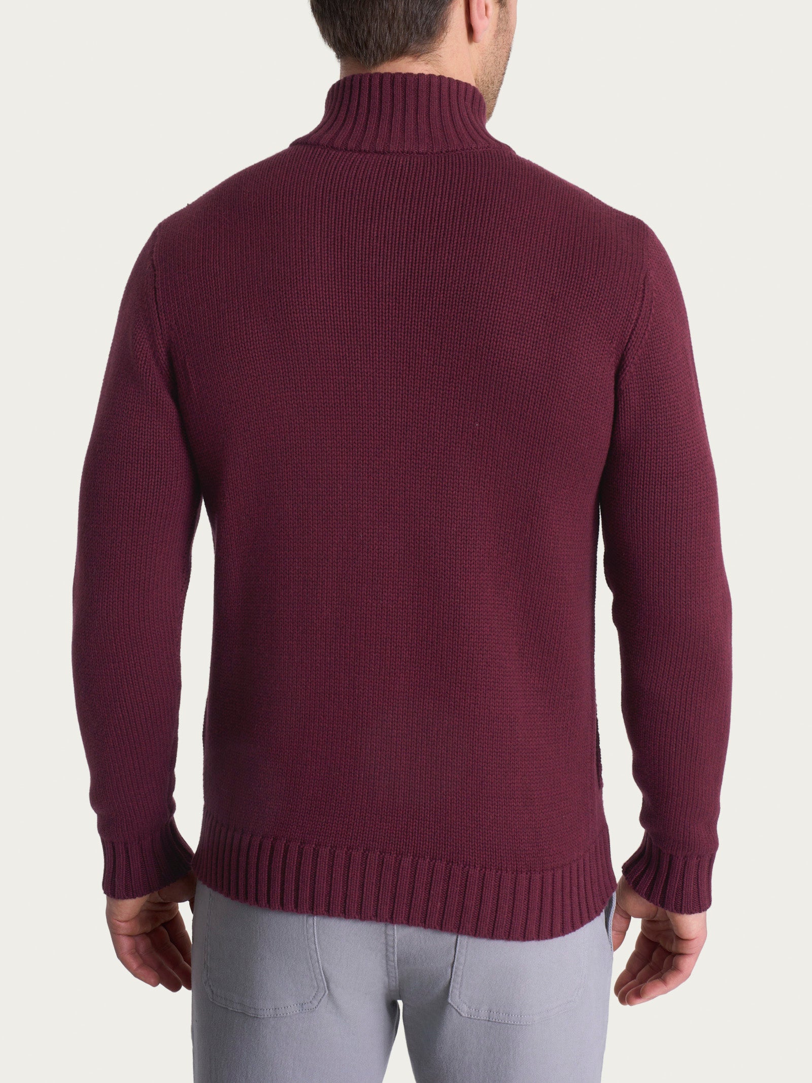 Cardigan con zip in Winter Cotton Viola Uomo - Ragno