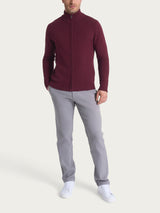 Cardigan con zip in Winter Cotton Viola Uomo - Ragno