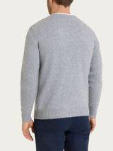 Men's Nero Crew-Neck Sweater in a Wool and Angora Blend - Ragno