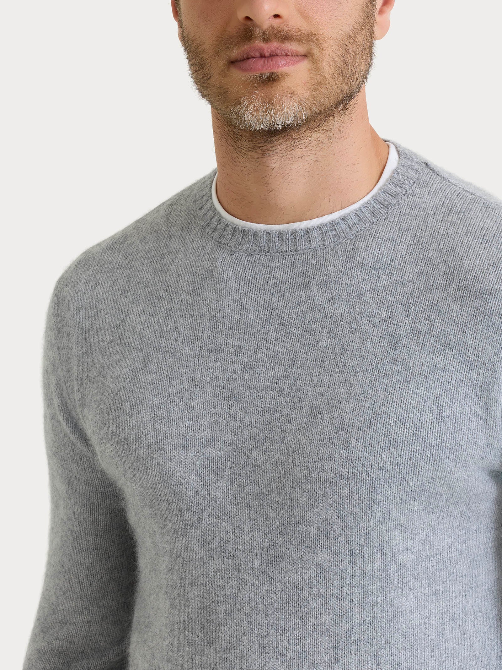 Pull girocollo in Natural Soft  Neri Uomo - Ragno