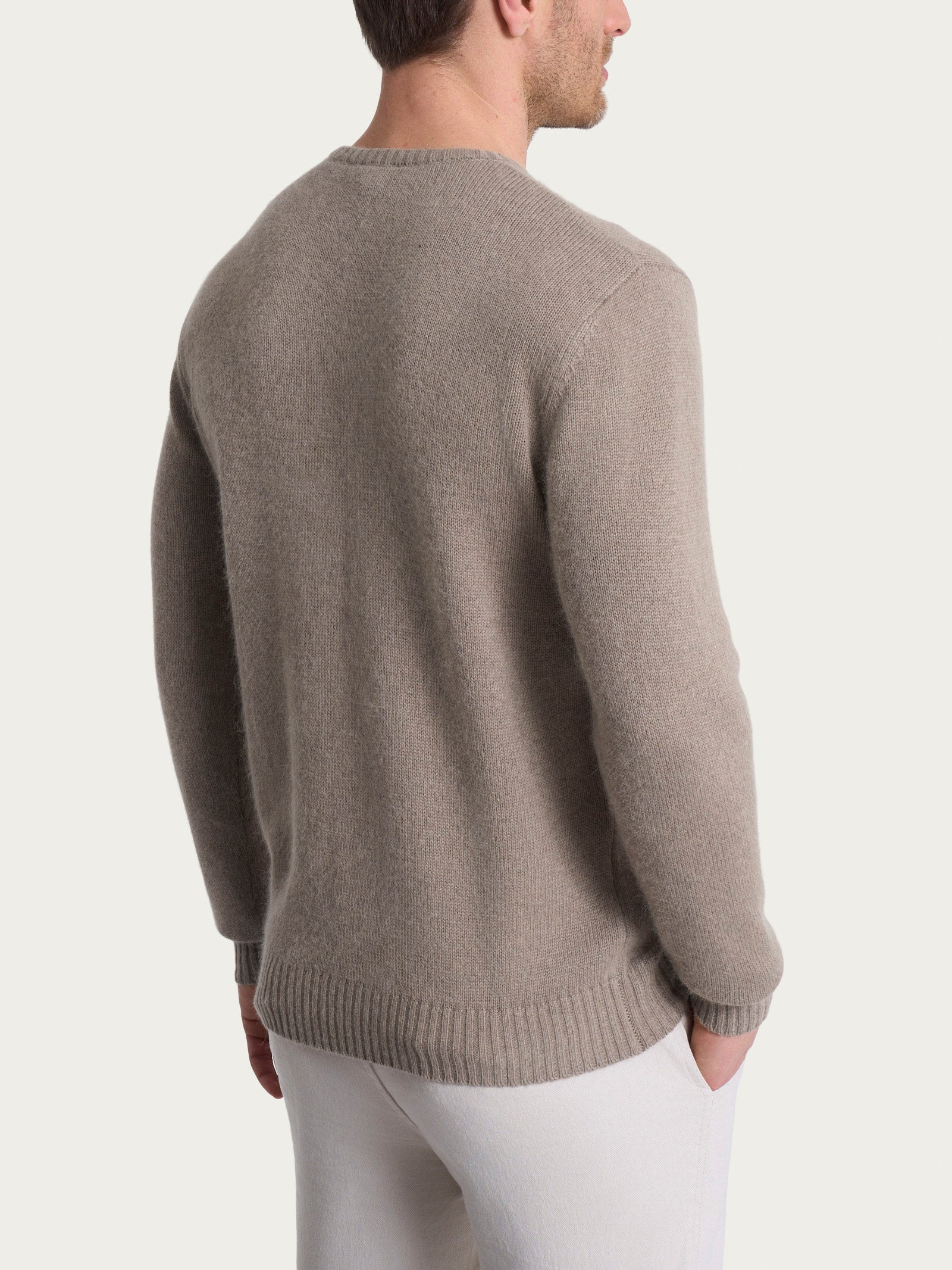Pull girocollo in Natural Soft  Grigi Uomo - Ragno