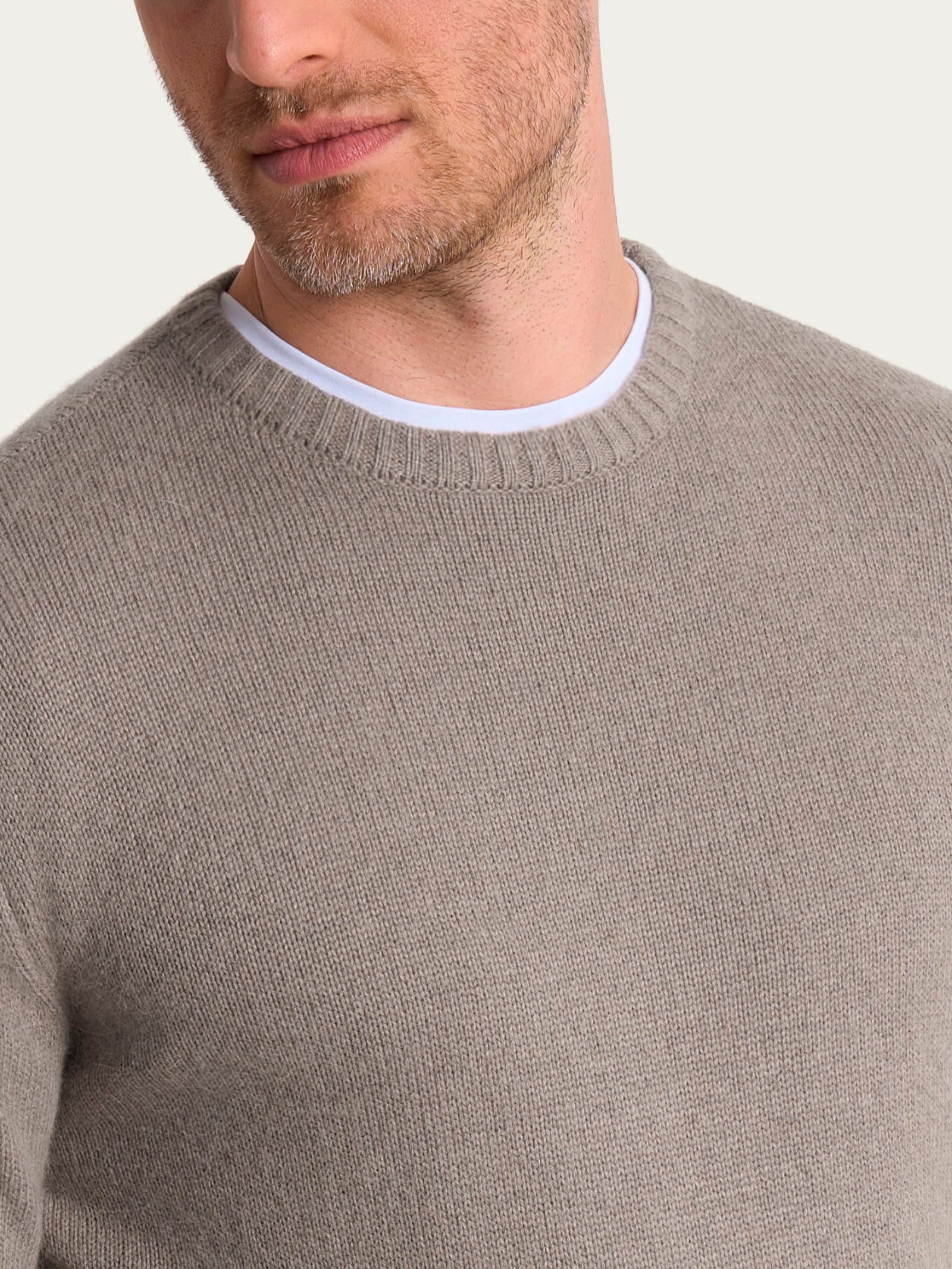 Pull girocollo in Natural Soft  Grigi Uomo - Ragno