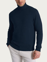 Dolcevita in misto lana e angora Blu Uomo - Ragno