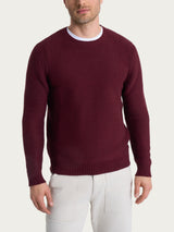 Pull girocollo leggero in Winter Cotton Viola Uomo - Ragno