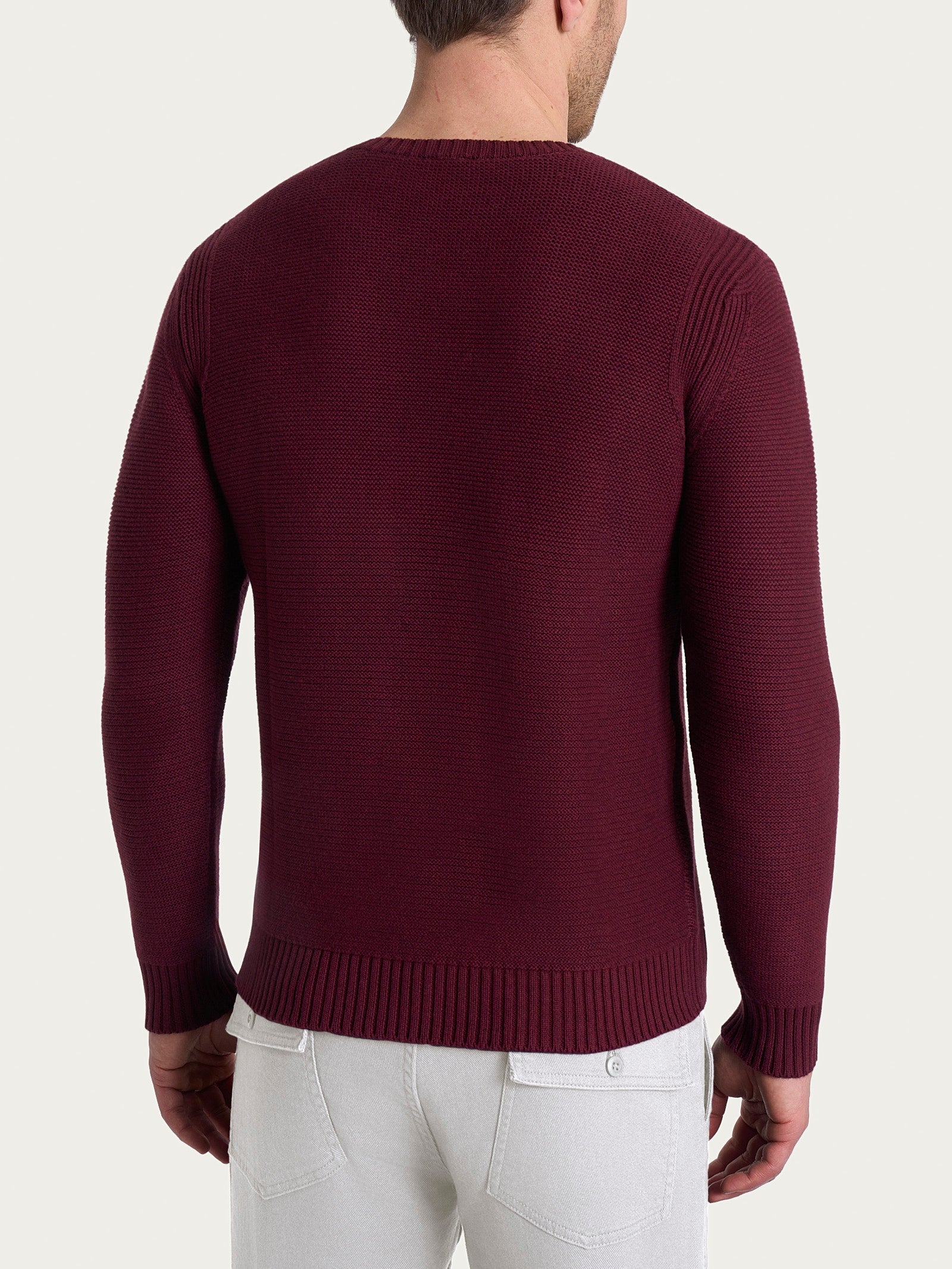 Pull girocollo leggero in Winter Cotton Viola Uomo - Ragno