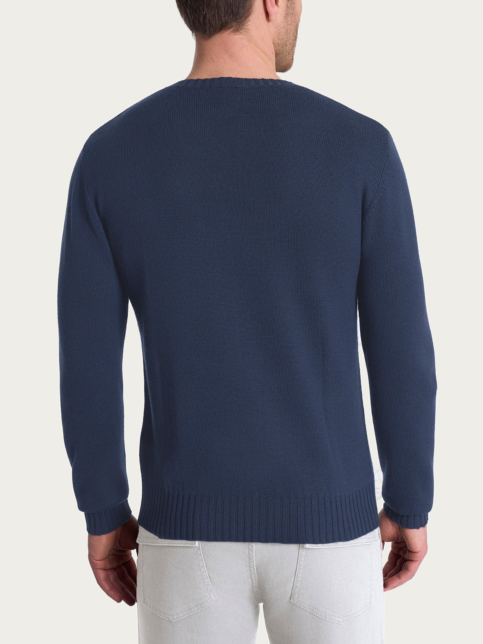 Pull girocollo in Merino Soft Viola Uomo - Ragno