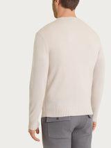 Pull girocollo in Merino Soft Bianchi Uomo - Ragno