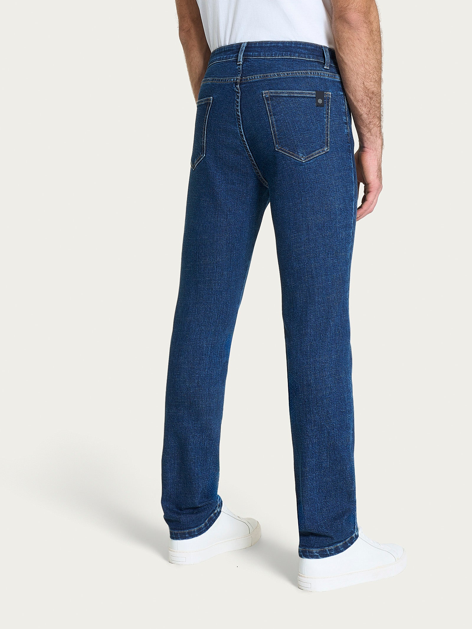Jeans 5 Tasche in Super Denim Blu Uomo - Ragno