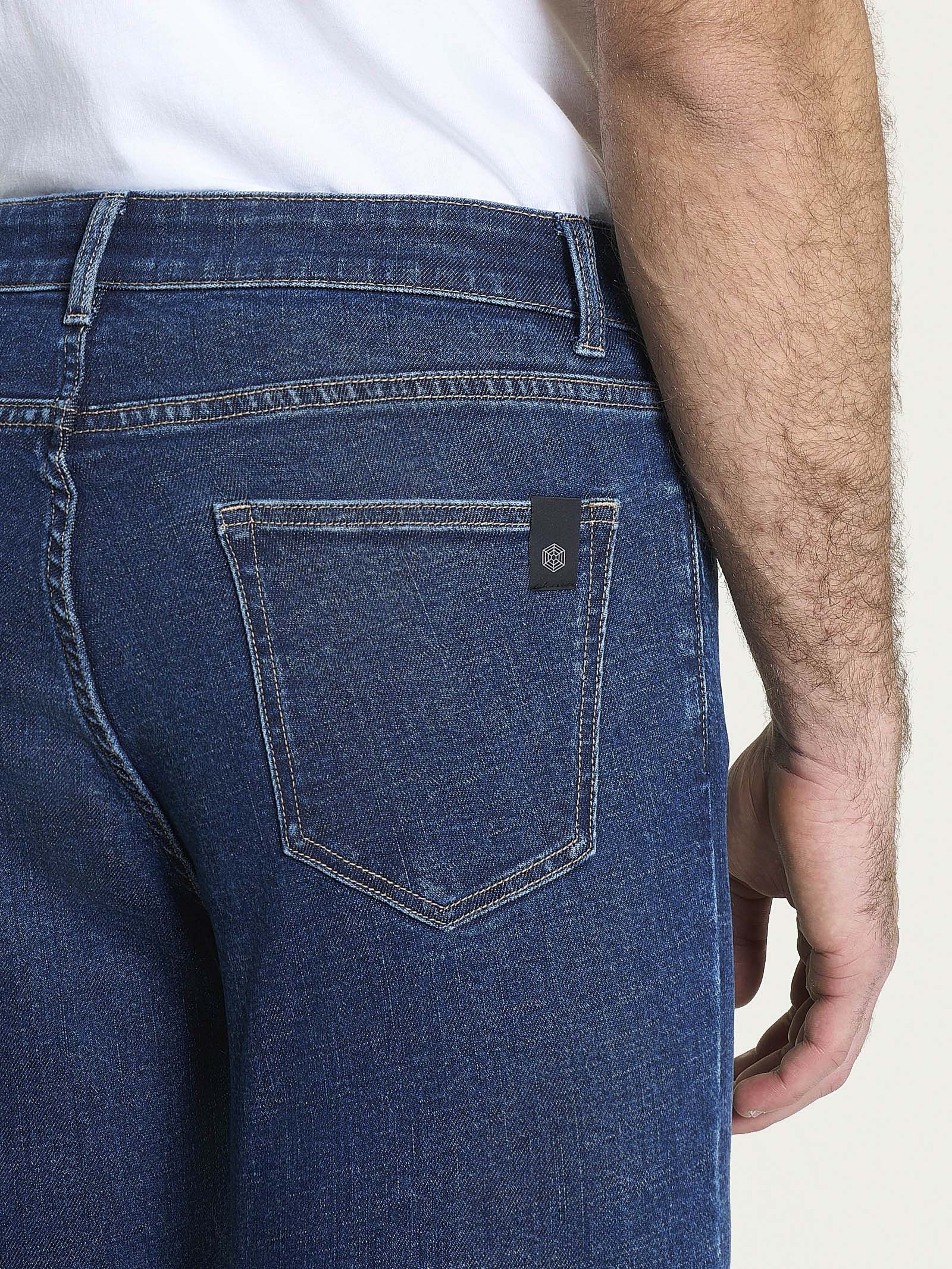 Jeans 5 Tasche in Super Denim Blu Uomo - Ragno