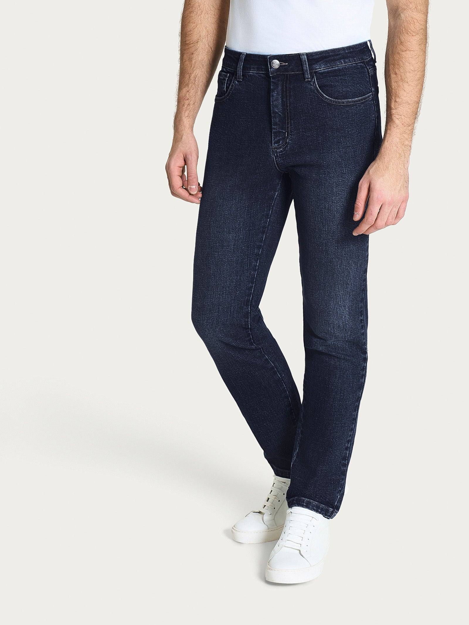 Jeans 5 Tasche in Super Denim Viola Uomo - Ragno