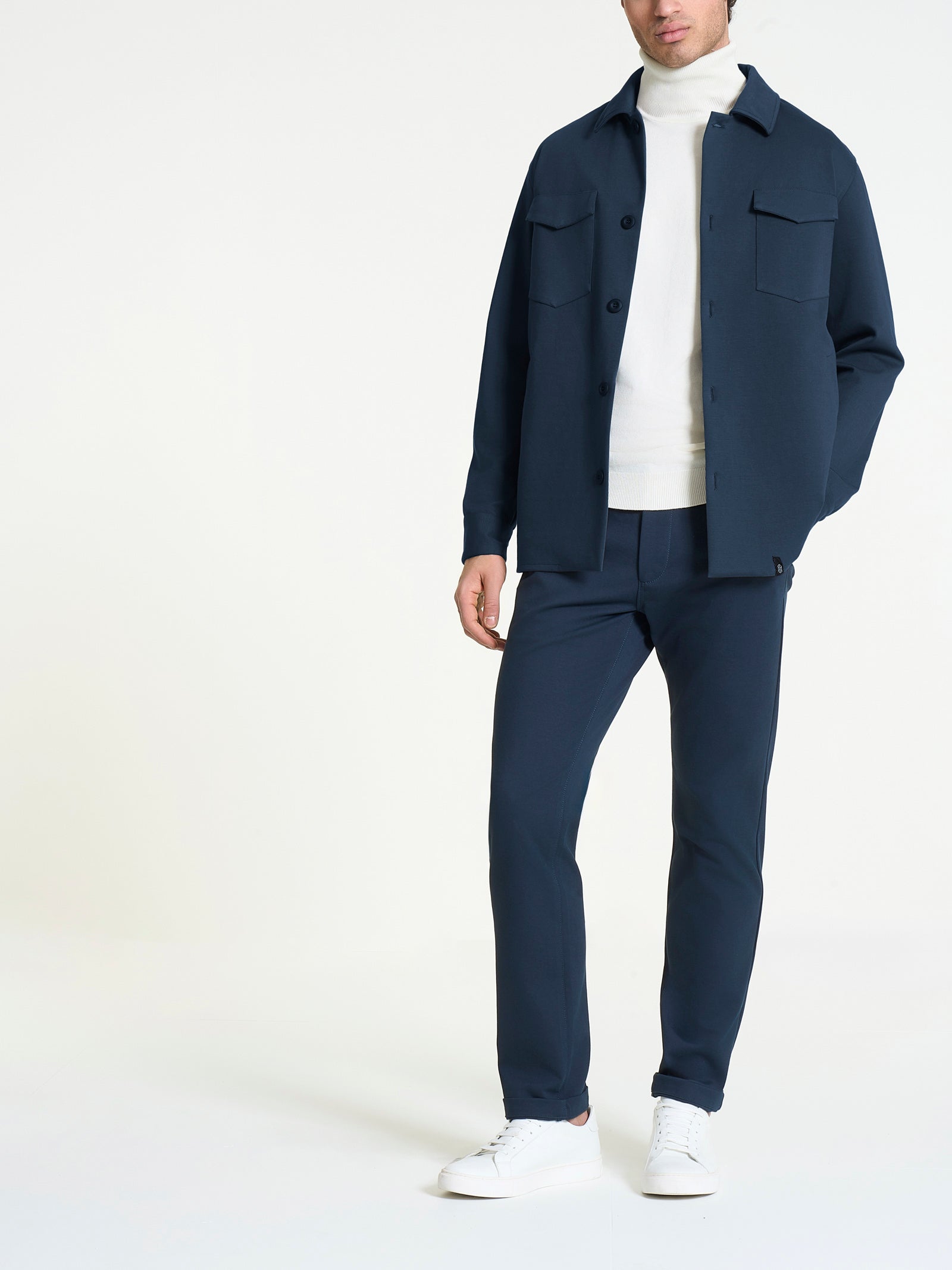 Shacket in Cotton Compact Blu Uomo - Ragno