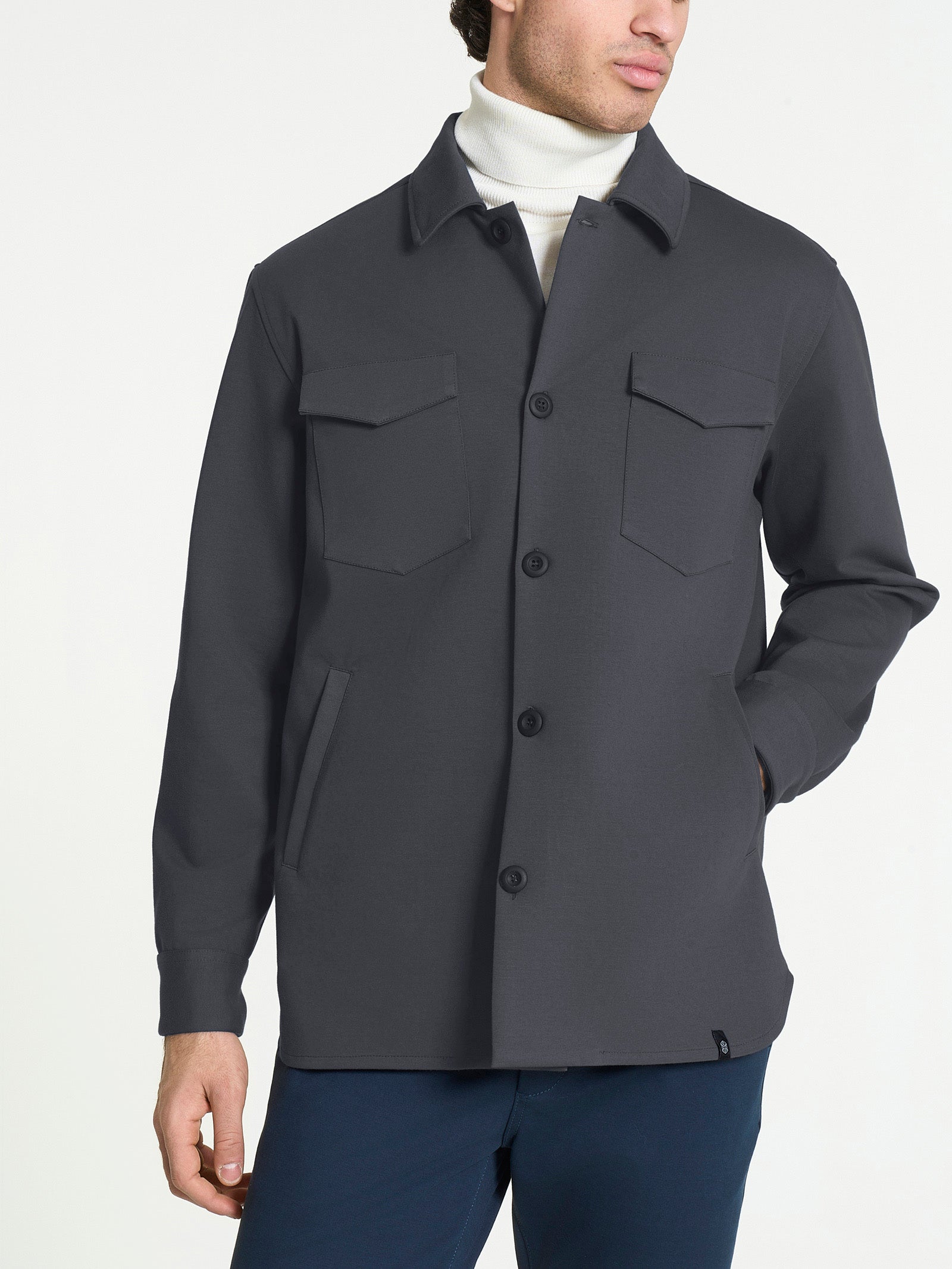 Shacket in Cotton Compact Grigi Uomo - Ragno