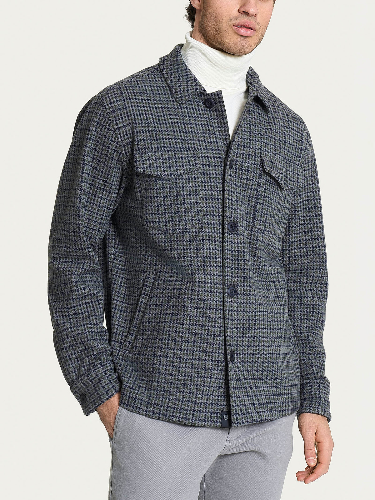 Shacket in Jacquard Verdi Uomo - Ragno