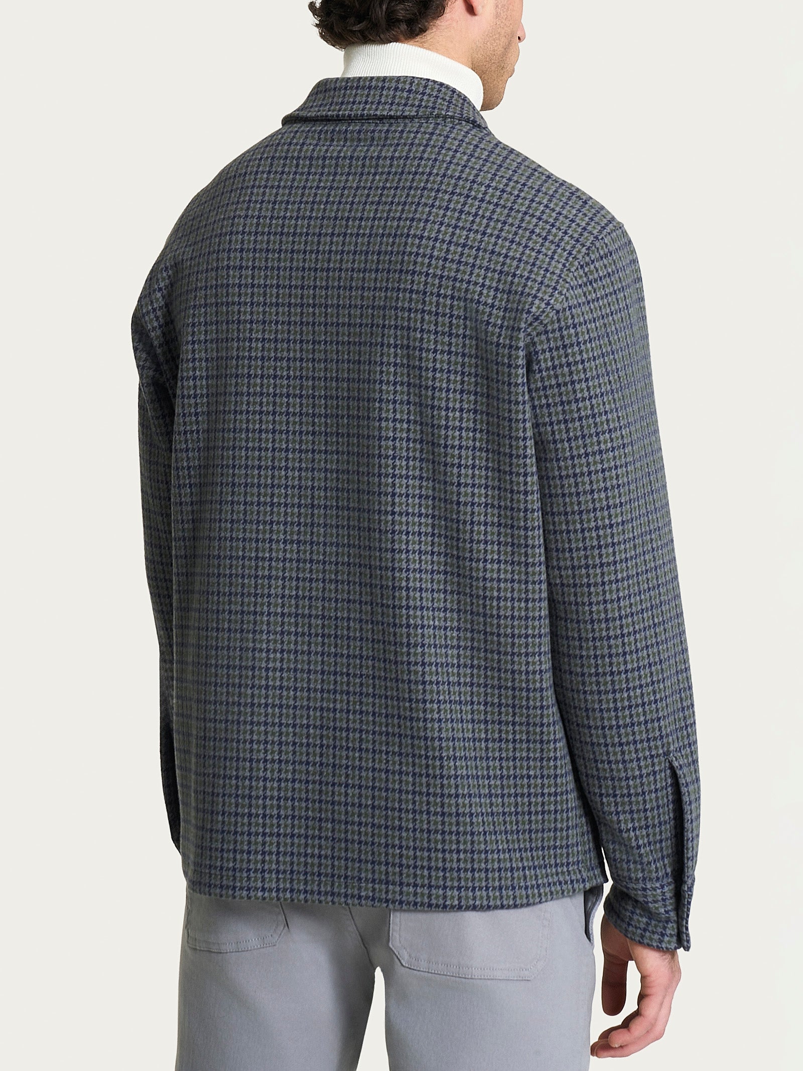 Shacket in Eco Jacquard Verdi Uomo - Ragno