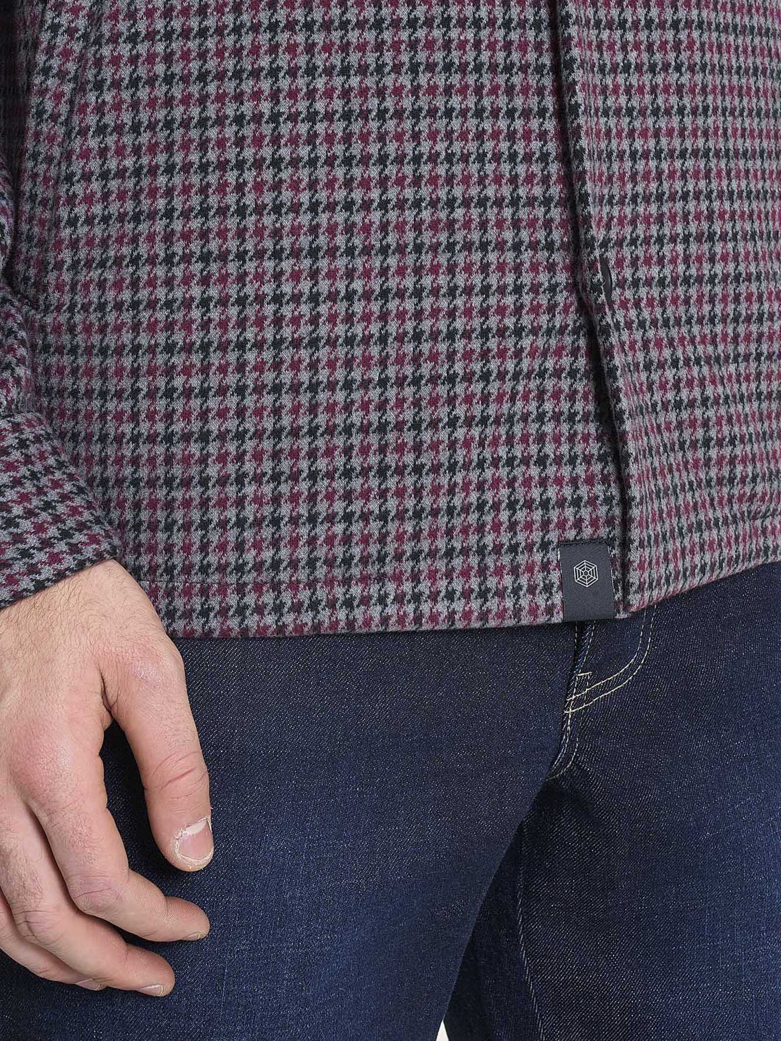 Shacket in Eco Jacquard Viola Uomo - Ragno