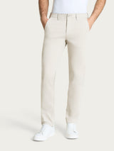 Pantaloni Chino in Twill di Cotone Bianchi Uomo - Ragno