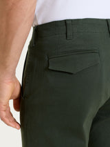 Pantaloni Chino in Twill di Eco Cotton Verdi Uomo - Ragno