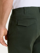 Pantaloni Chino in Twill di Cotone Verdi Uomo - Ragno