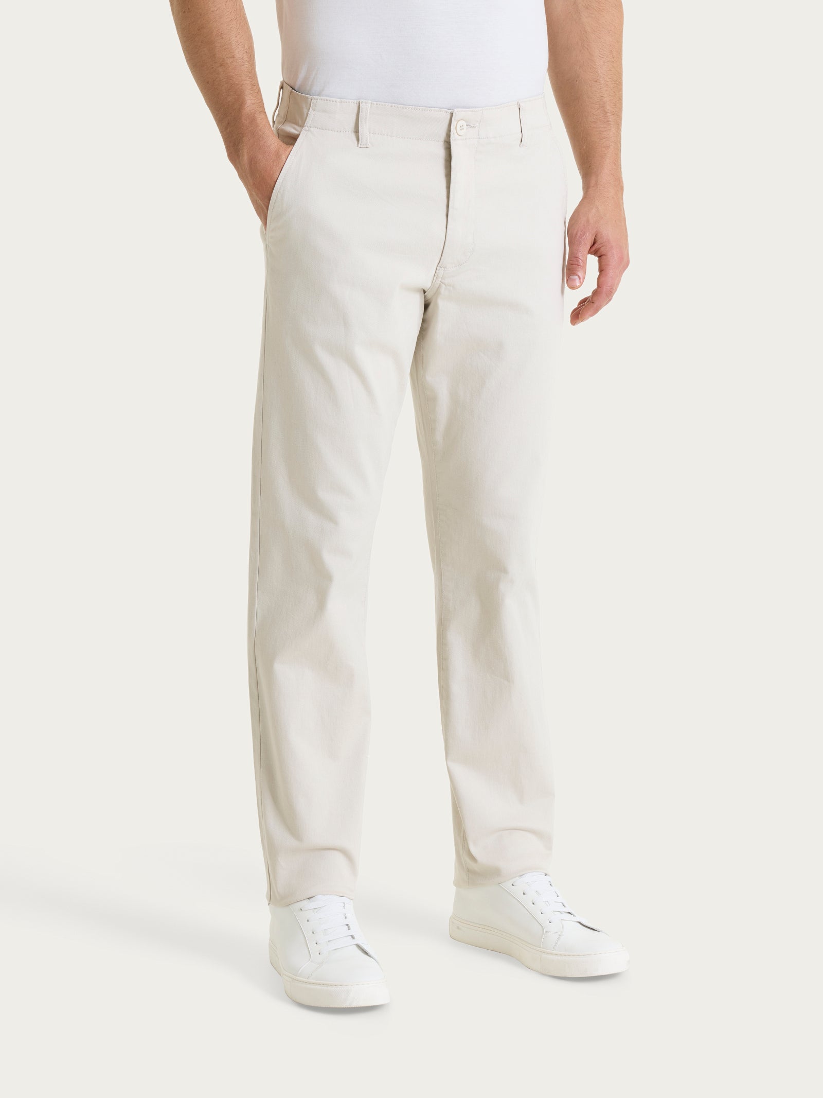 Pantalone con tasche america in Twill Eco Cotton Bianchi Uomo - Ragno