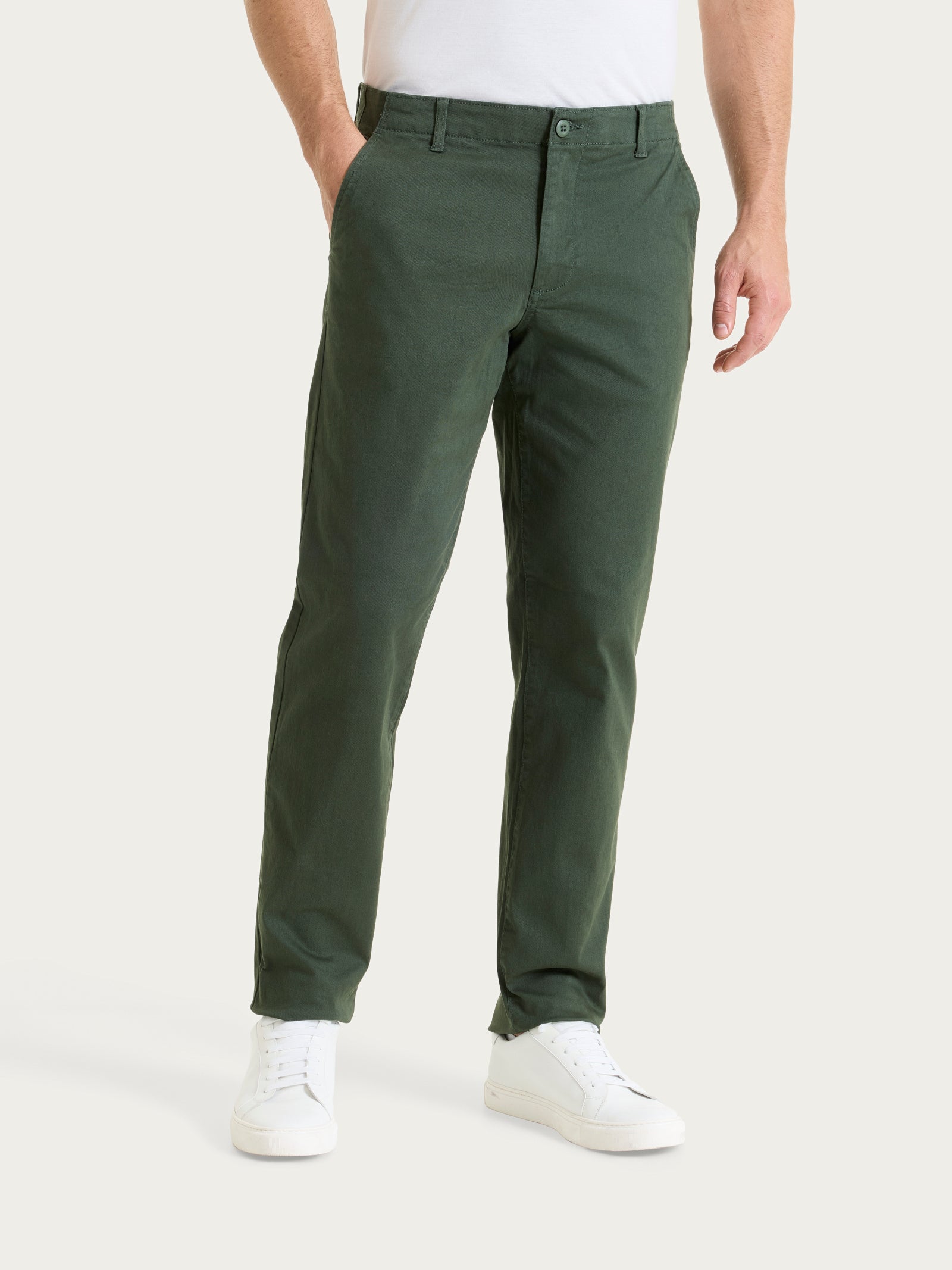 Pantalone con tasche america in Twill Eco Cotton Verdi Uomo - Ragno