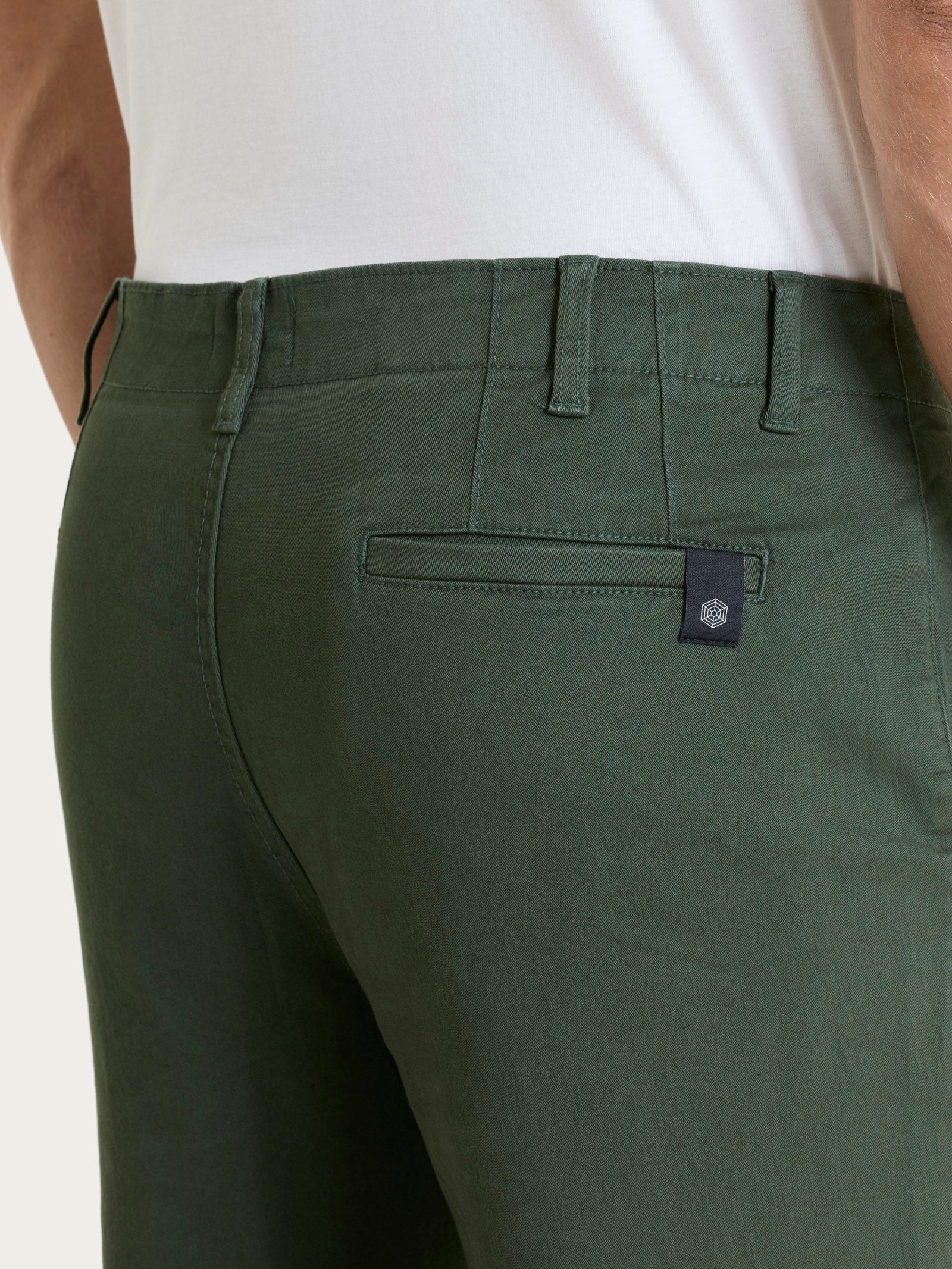 Pantalone con tasche america in Twill Eco Cotton Verdi Uomo - Ragno