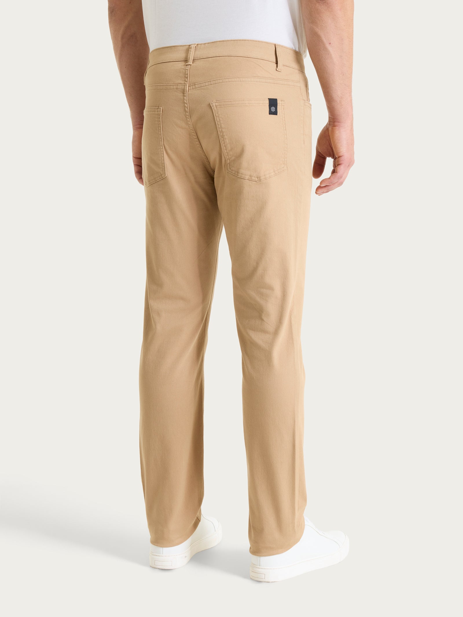 Pantaloni 5 Tasche in Twill di Eco Cotton Marroni Uomo - Ragno