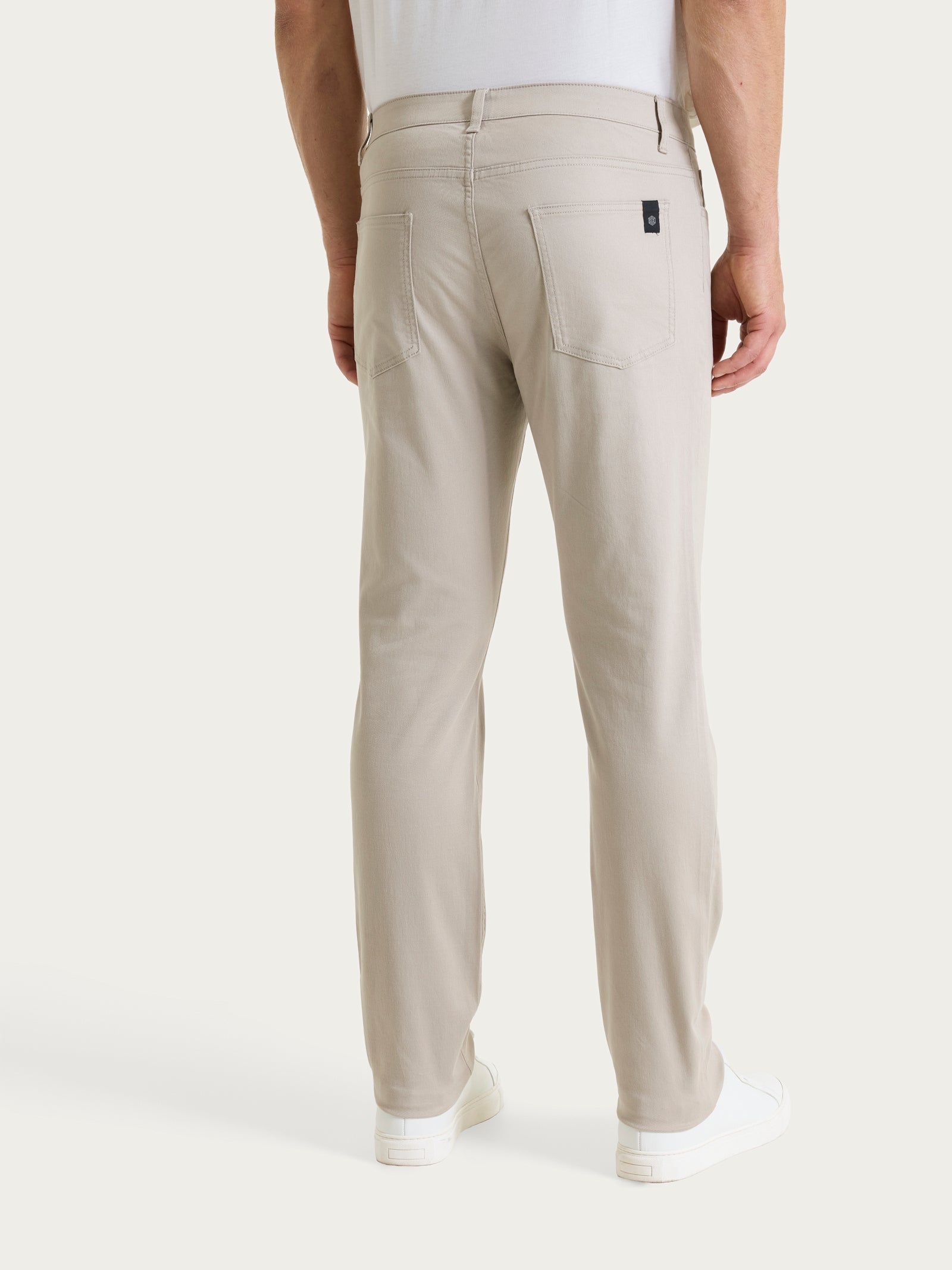 Pantaloni 5 Tasche in Twill di Eco Cotton Grigi Uomo - Ragno