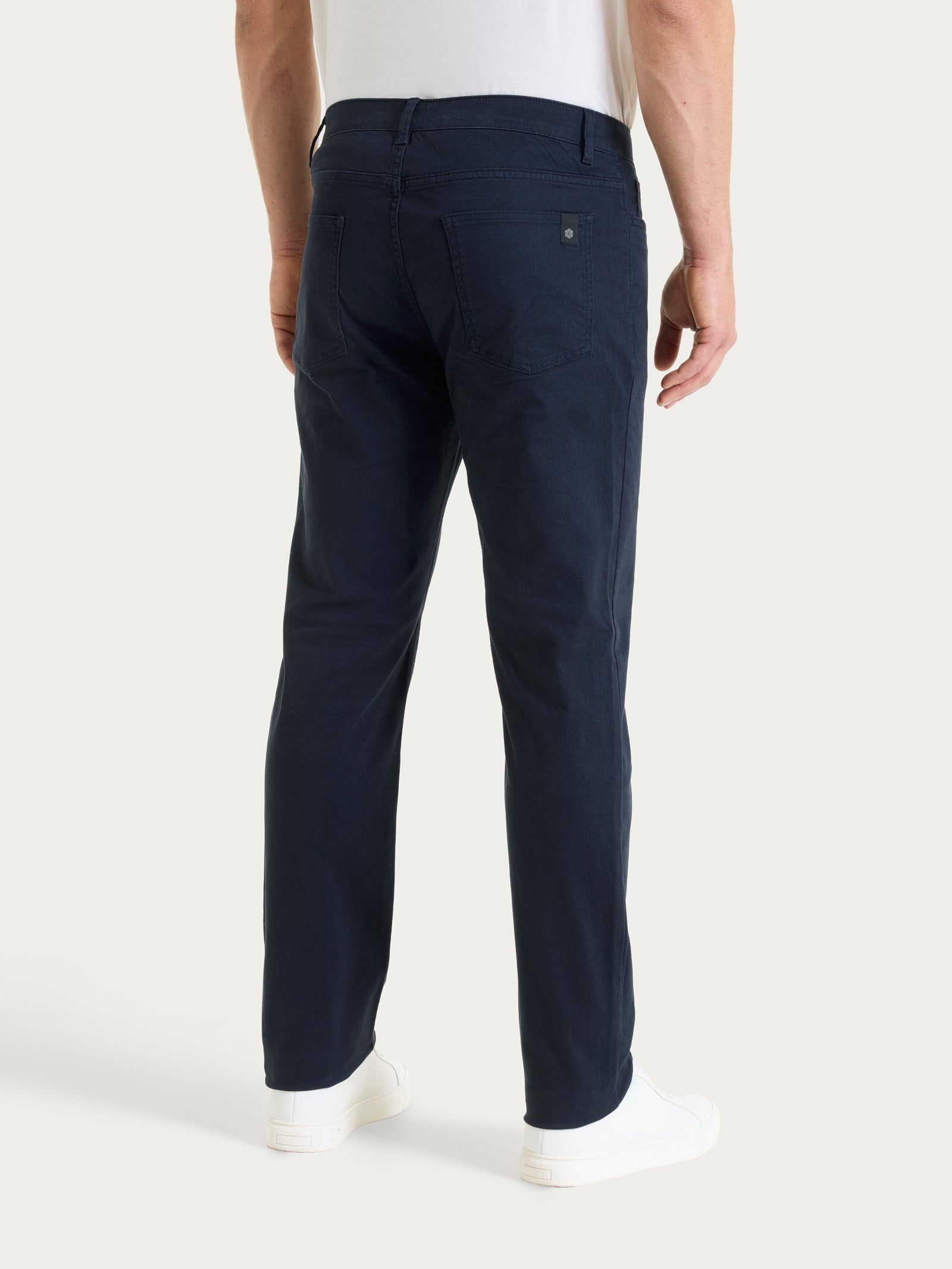 Pantaloni 5 Tasche in Twill di Eco Cotton Blu Uomo - Ragno