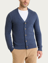 Cardigan in Winter Cotton Azzurri Uomo - Ragno