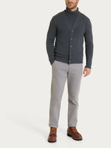 Cardigan in Winter Cotton Neri Uomo - Ragno
