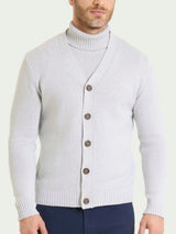 Cardigan in Winter Cotton Grigi Uomo - Ragno