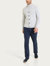 Cardigan in Winter Cotton Grigi Uomo - Ragno