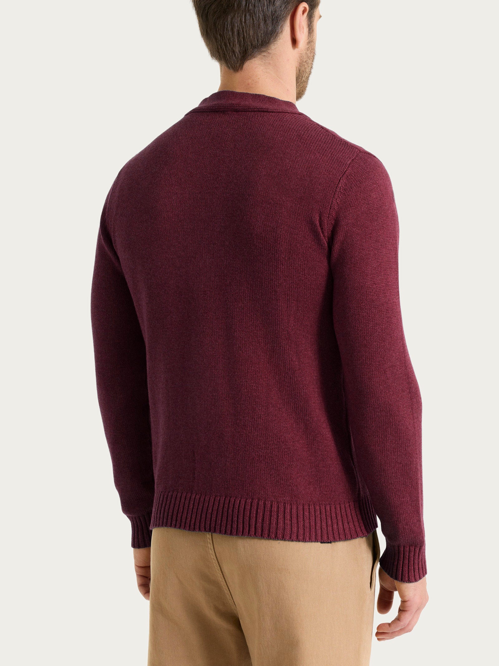 Cardigan in Winter Cotton Viola Uomo - Ragno