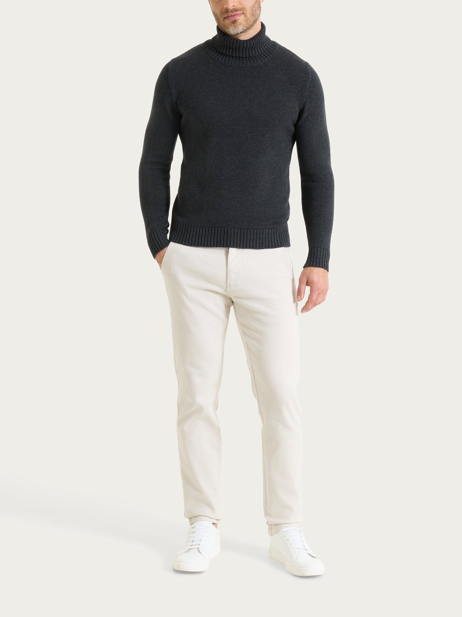 Lupetto in Winter Cotton Neri Uomo - Ragno