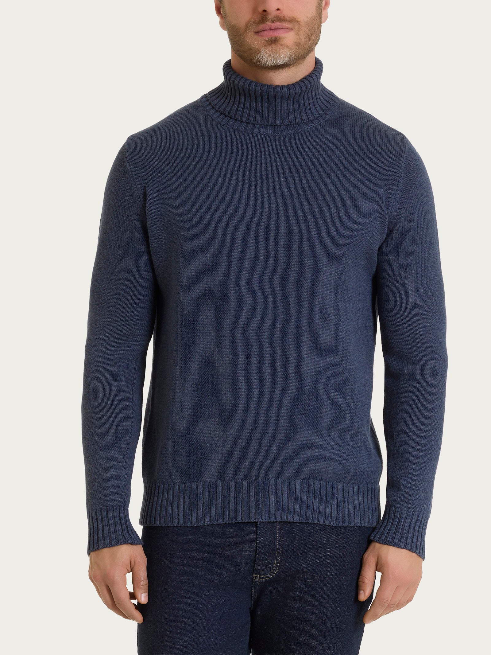 Lupetto in Winter Cotton Azzurri Uomo - Ragno